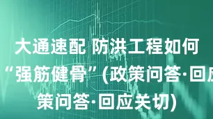 大通速配 防洪工程如何进一步“强筋健骨”(政策问答·回应关切)